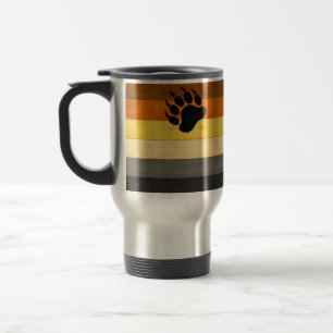Caneca Térmica A bandeira do Orgulho Urso de SlipperyJoe madeira 