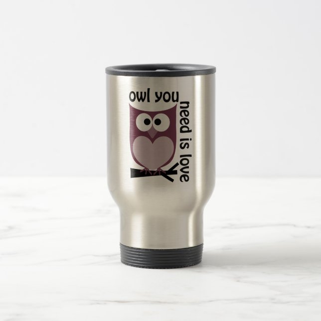 Caneca Térmica A coruja que você precisa é AMOR (Centro)