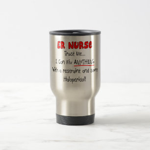 Caneca Térmica A enfermeira do ER "confia-me" camisetas