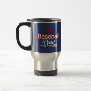 Caneca Térmica A família de pais de beisebol esportiva texto pret