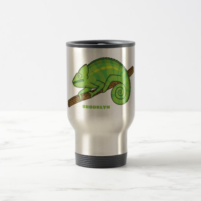 Caneca Térmica A ilustração do camaleão de Parson (Centro)