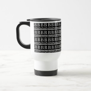 Caneca Térmica A letra inicial B do monograma, escolhe a cor do