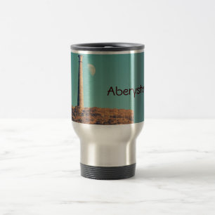 Caneca Térmica A Lua e uma Torre: Aberystwyth