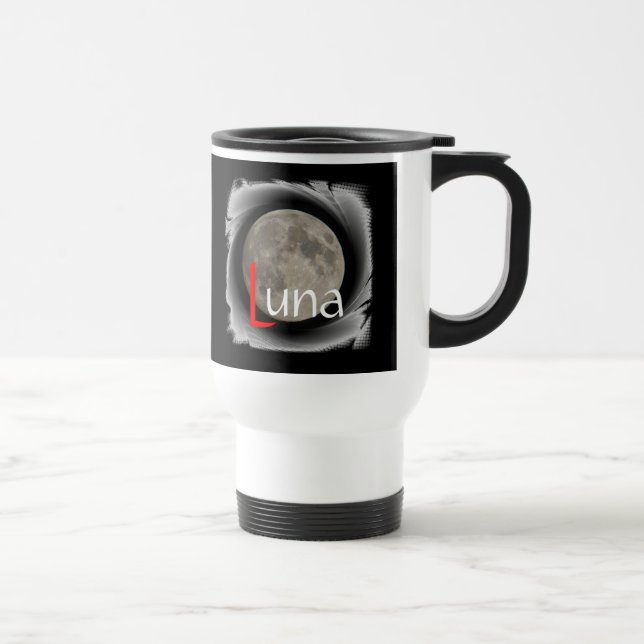 Caneca Térmica A lua, la lune, la luna, taça the moon (Direita)