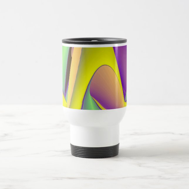 Caneca Térmica A Mágica do Verão, Abstrato 3D Art (Centro)