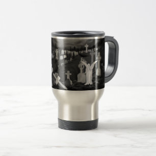 Caneca Térmica À noite no cemitério - Anjo com o Diabo