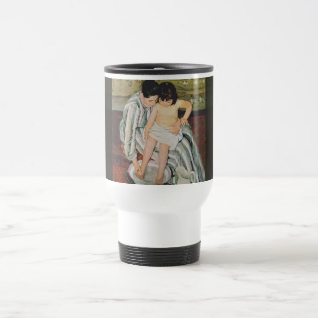 Caneca Térmica A Pintura do Banho de Mary Cassatt Child (Centro)