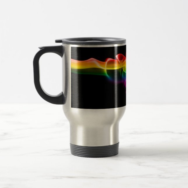 Caneca Térmica A pluma de energia arco-íris de SlipperyJoe captur (Esquerda)