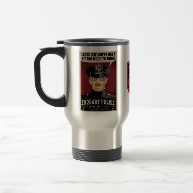 Caneca Térmica A polícia do pensamento agride (Esquerda)