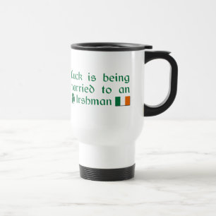Caneca Térmica A sorte está sendo casada a um Irlandês
