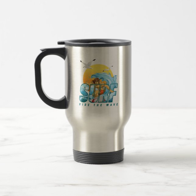 Caneca Térmica A surfista anda pela onda | (M) (Esquerda)