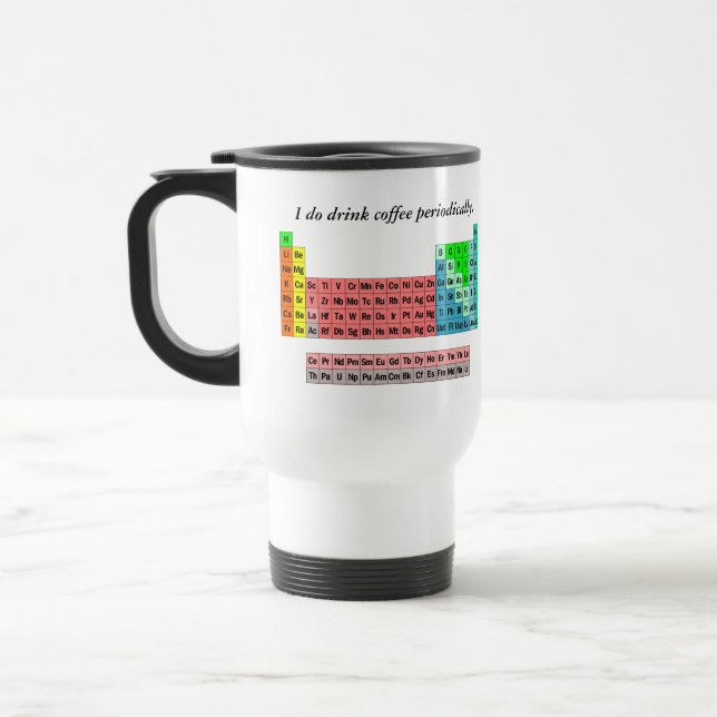 Caneca Térmica A Tabela Periódica (Estilo Simples) (Esquerda)