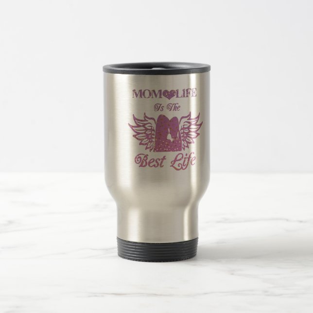 Caneca Térmica a vida da mãe é a melhor vida (Centro)