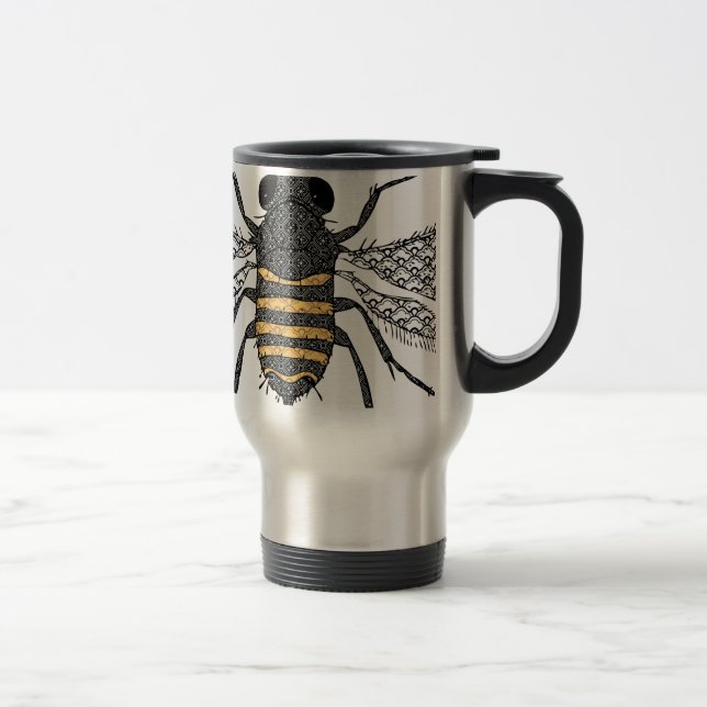 Caneca Térmica abelha vintage (Direita)