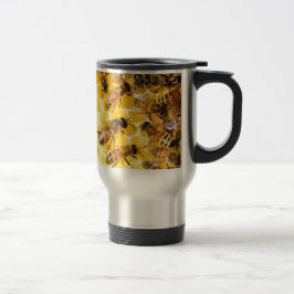 Caneca Térmica Abelhas Colmeia Mel Comb Sabor Amarelo