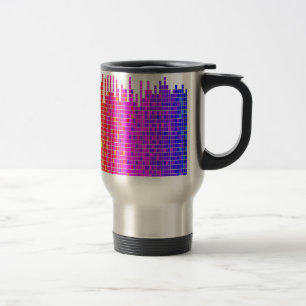 Caneca Térmica abstrato de espectro quadrado