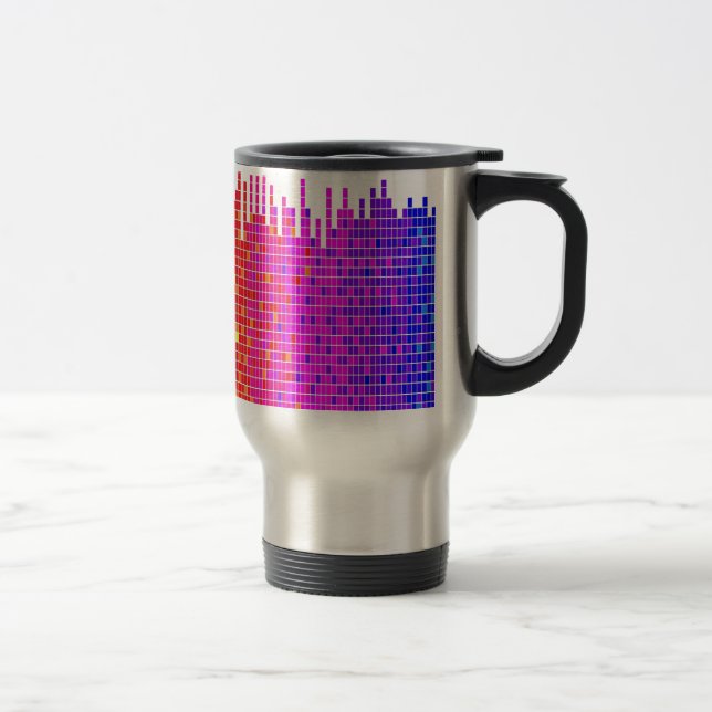 Caneca Térmica abstrato de espectro quadrado (Direita)
