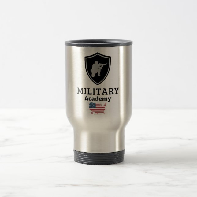 Caneca Térmica Academia Militar Americana Mug - Soldado Patriótic (Centro)