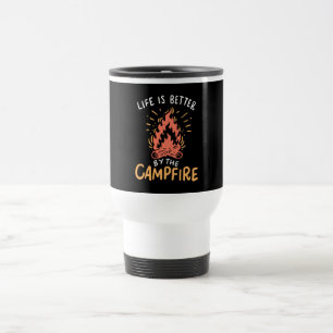 Caneca Térmica Acampamento - A Vida É Melhor Pelo Foguete