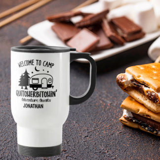 Caneca Térmica Acampamento Sarcástico Engraçado Personalizado