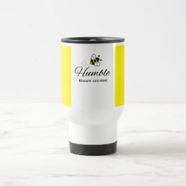 CANECA TÉRMICA AÇO INOXIDÁVEL AMARELO BICOLOR BRANCO ABELHA HUMIL
