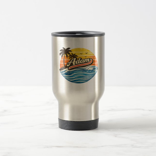 Caneca Térmica Adam Retro Sunset Name Design (Centro)