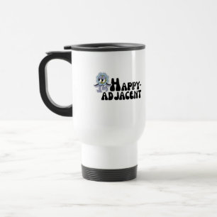 Caneca Térmica Adesivo Felizmente Adjacente