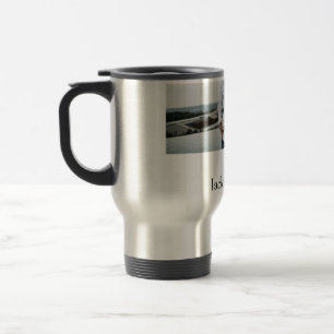 Caneca Térmica Adicionar nome de foto de texto colorido minimal s