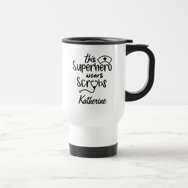 Caneca Térmica ADICIONAR O SEU NOME | Este Super-Herói Veste Scru (Direita)