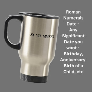 Caneca Térmica Adicionar uma data de nascimento, aniversário, nom