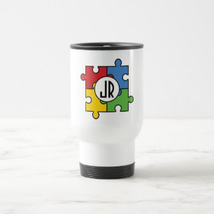 Caneca Térmica Adicionar Viagem Monograma/Viagem ao trabalho