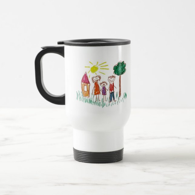 Caneca Térmica Adicione a Trabalho de arte do seu Filho a isto (Esquerda)