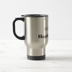 Caneca Térmica Adicione o nome do casal em um compromisso feliz d
