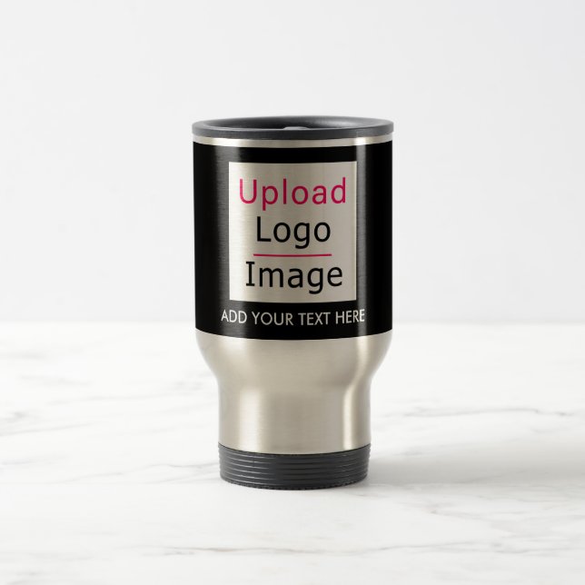 Caneca Térmica Adicione seu logotipo e texto personalizado Chic c (Centro)