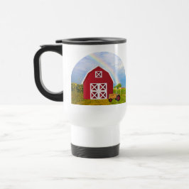 Caneca Térmica Adicione seu nome ao Red Barn com o Blue Sky