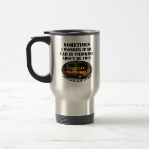 Caneca Térmica Adicione seu nome de foto do carro, texto, maravil