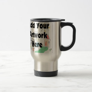 Caneca Térmica Adicione seu próprio Trabalho de arte ou Trabalho