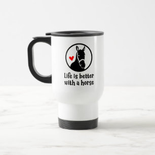 Caneca Térmica Adorável Amante de Cavalos Fazenda Country Rodeio