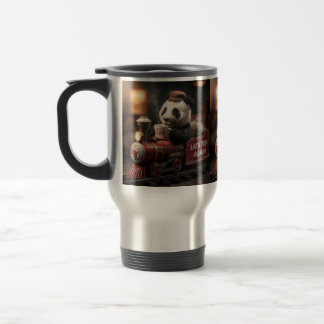 Caneca Térmica Adorável Figurinha de Panda em um Trem de Brinqued