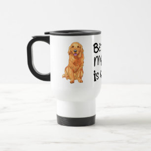 Caneca Térmica Adorável Mãe do Golden Retriever Amor de Cachorro