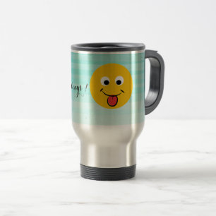 Caneca Térmica Adorável Rosto de Emoji Feliz - Fique feliz sempre