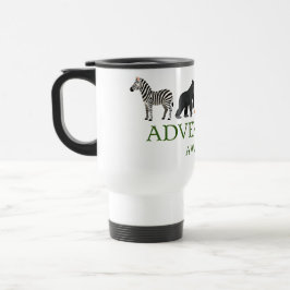 Caneca Térmica Adventure Awaits - Vintage Binoculars and Mountain