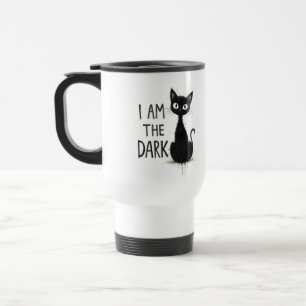 Caneca Térmica Aestética Gótica de Gato Negro Spooky