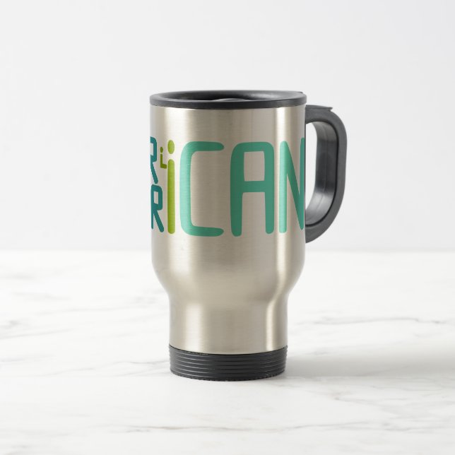 Caneca Térmica Afro-americano (Frente Esquerda)