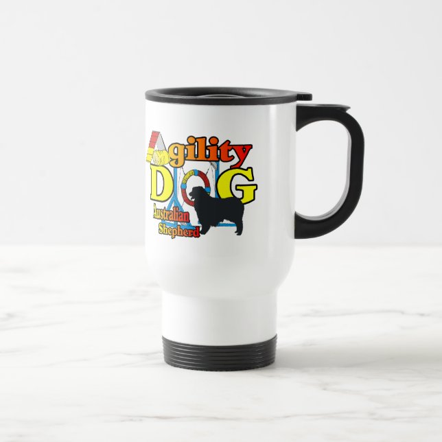 Caneca Térmica Agilidade - Presentes de Pastor Australianos (Direita)