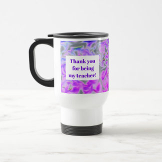 Caneca Térmica Agradecimento ao Professor Roxo Rosa Tinta-Tingime