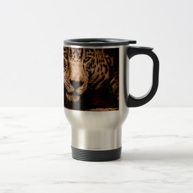 Caneca Térmica água onça perseguindo olhos (Direita)