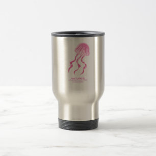 Caneca Térmica Água-viva rosa: Dançarina submarina da natureza