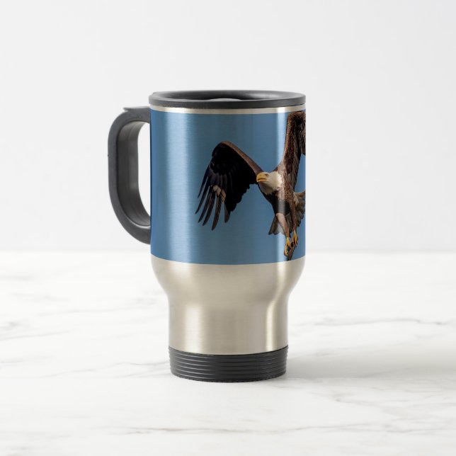 Caneca Térmica Águia Balda com um peixe (Frente Esquerda)