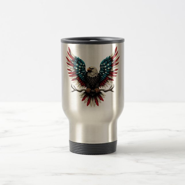 Caneca Térmica Águia-careca americana/patriótica russa (Centro)